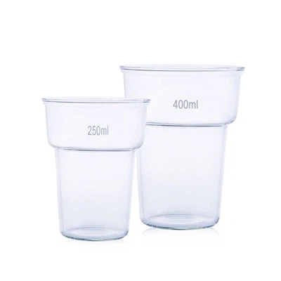 실험실 사용 400ml 붕규산염 3.3 유리 컵 투명 염색 비커